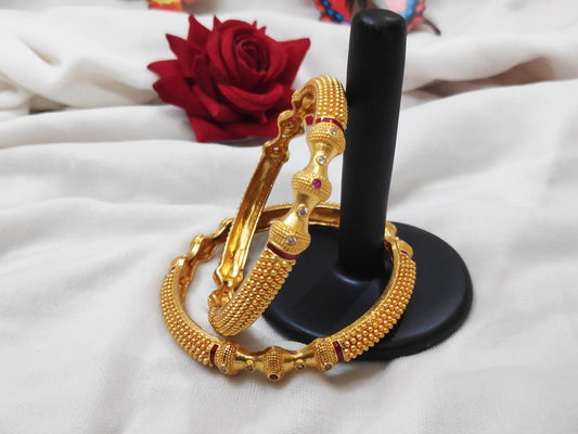 1 Gram Gold-Plated Brass Rajasthani Bangles
