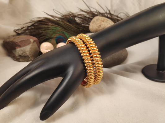 1 Gram Gold Plated Traditional Bangles for Women