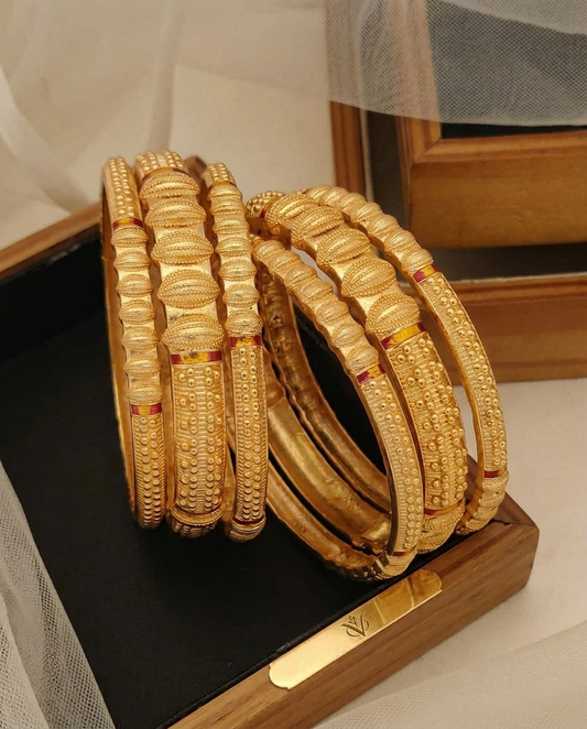 1 Gram Gold Plated Traditional Bangles for Women