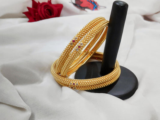 1 Gram Gold-Plated Brass Rajasthani Bangles