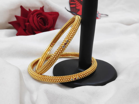 1 Gram Gold-Plated Brass Rajasthani Bangles