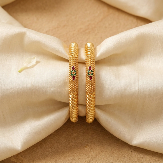 1 Gram Gold Plated Traditional Bangles for Women