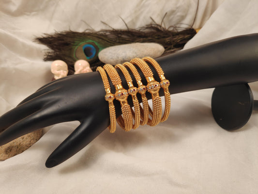 1 Gram Gold Plated Traditional Bangles for Women