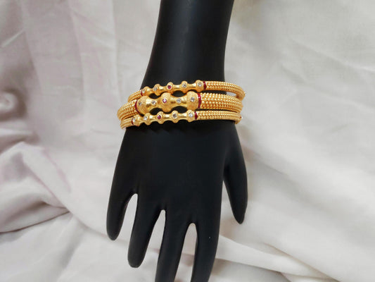 1 Gram Gold-Plated Brass Rajasthani Bangles