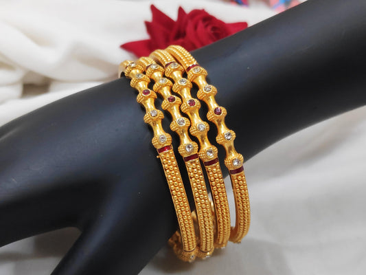 1 Gram Gold-Plated Brass Rajasthani Bangles