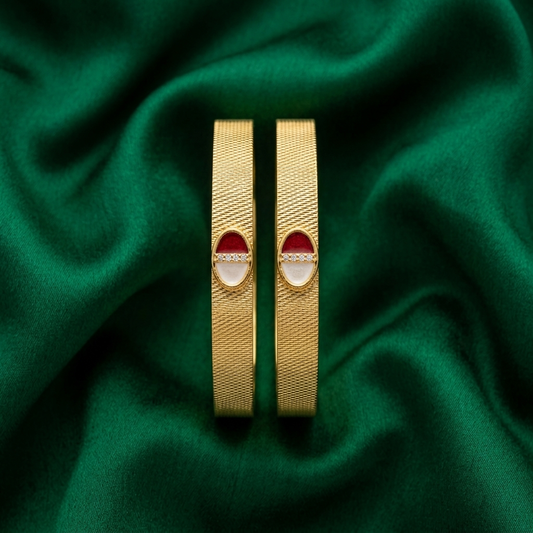 1 Gram Gold Plated Traditional Bangles for Women