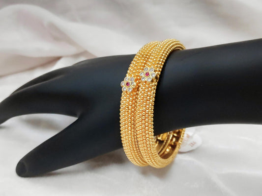 1 Gram Gold-Plated Brass Rajasthani Bangles