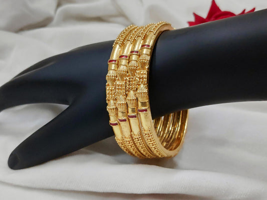 1 Gram Gold-Plated Brass Rajasthani Bangles