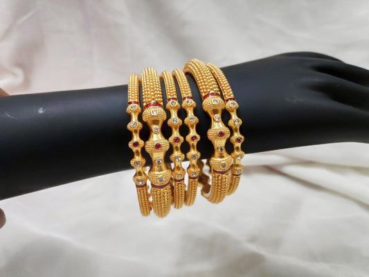 1 Gram Gold-Plated Brass Rajasthani Bangles