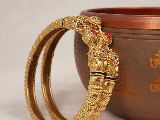 1 Gram Gold-Plated Brass Rajasthani Bangles