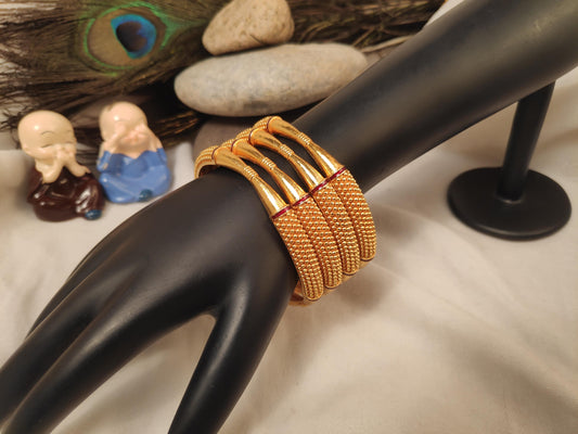 1 Gram Gold Plated Traditional Bangles for Women