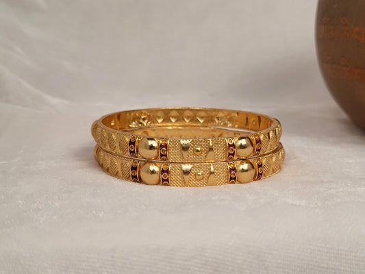 1 Gram Gold-Plated Brass Rajasthani Bangles