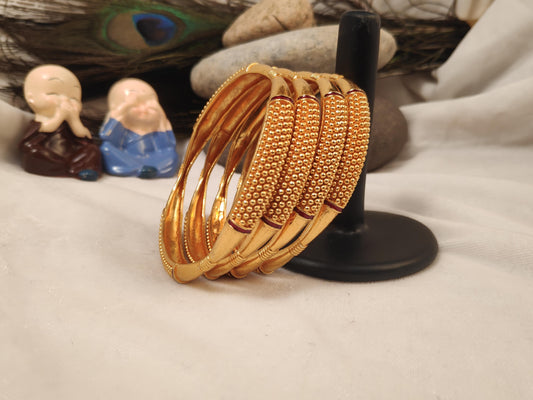 1 Gram Gold Plated Traditional Bangles for Women