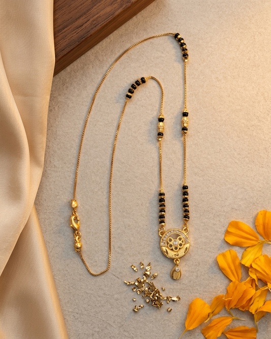 Premium Gold-Tone Brass Mangalsutra for Women | 18-Inch Daily Wear