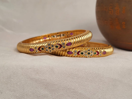 1 Gram Gold Plated Traditional Bangles for Women