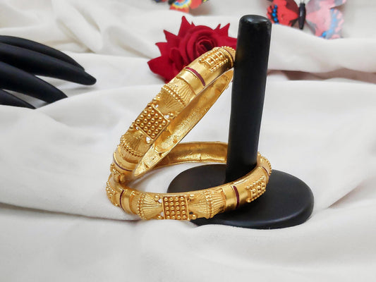 1 Gram Gold-Plated Brass Rajasthani Bangles