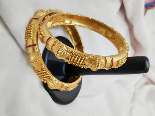 1 Gram Gold-Plated Brass Rajasthani Bangles