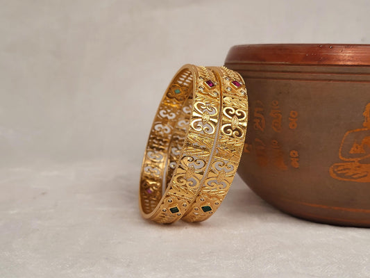 1 Gram Gold-Plated Brass Rajasthani Bangles