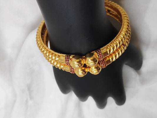 1 Gram Gold-Plated Brass Rajasthani Bangles