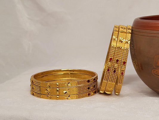 1 Gram Gold-Plated Brass Rajasthani Bangles