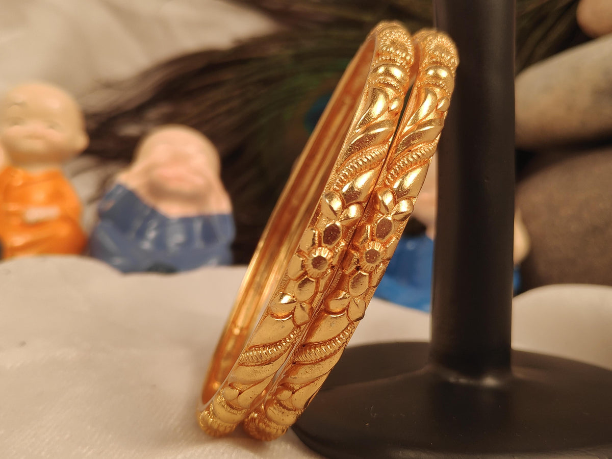 1 Gram Gold Plated Traditional Bangles for Women