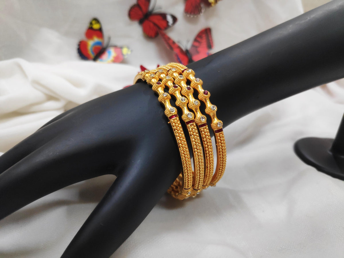 1 Gram Gold-Plated Brass Rajasthani Bangles