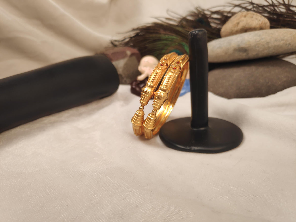 1 Gram Gold Plated Traditional Bangles for Women