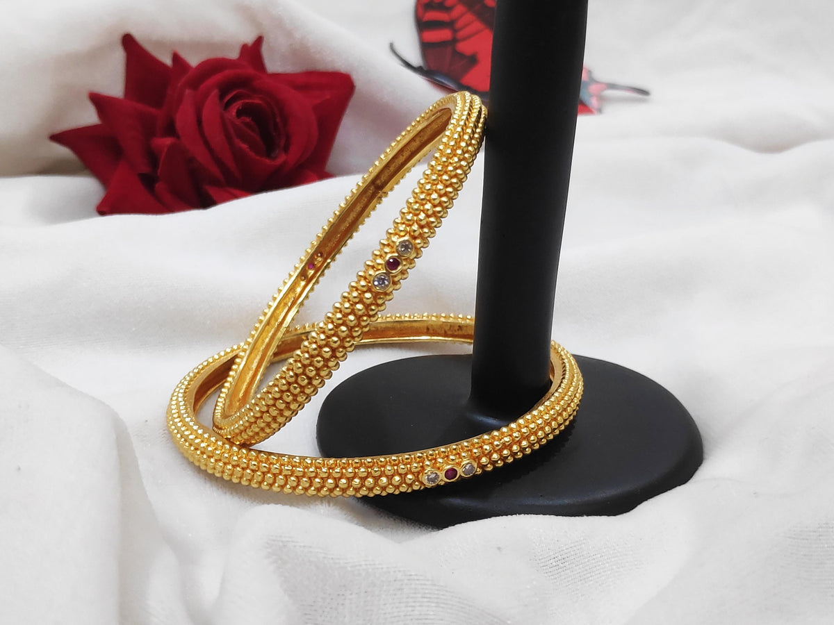 1 Gram Gold-Plated Brass Rajasthani Bangles