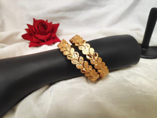 1 Gram Gold Plated Traditional Bangles for Women