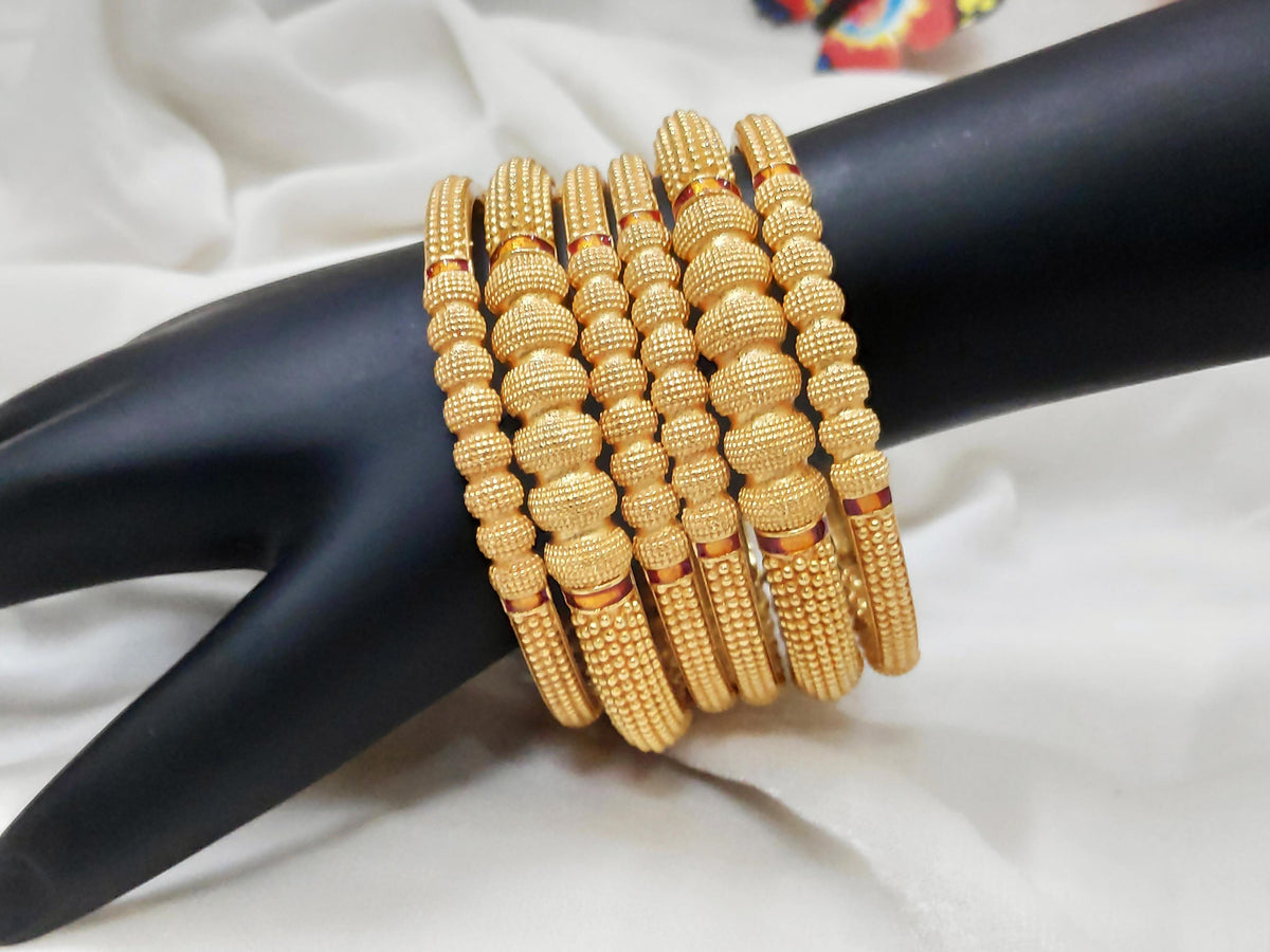 1 Gram Gold-Plated Brass Rajasthani Bangles