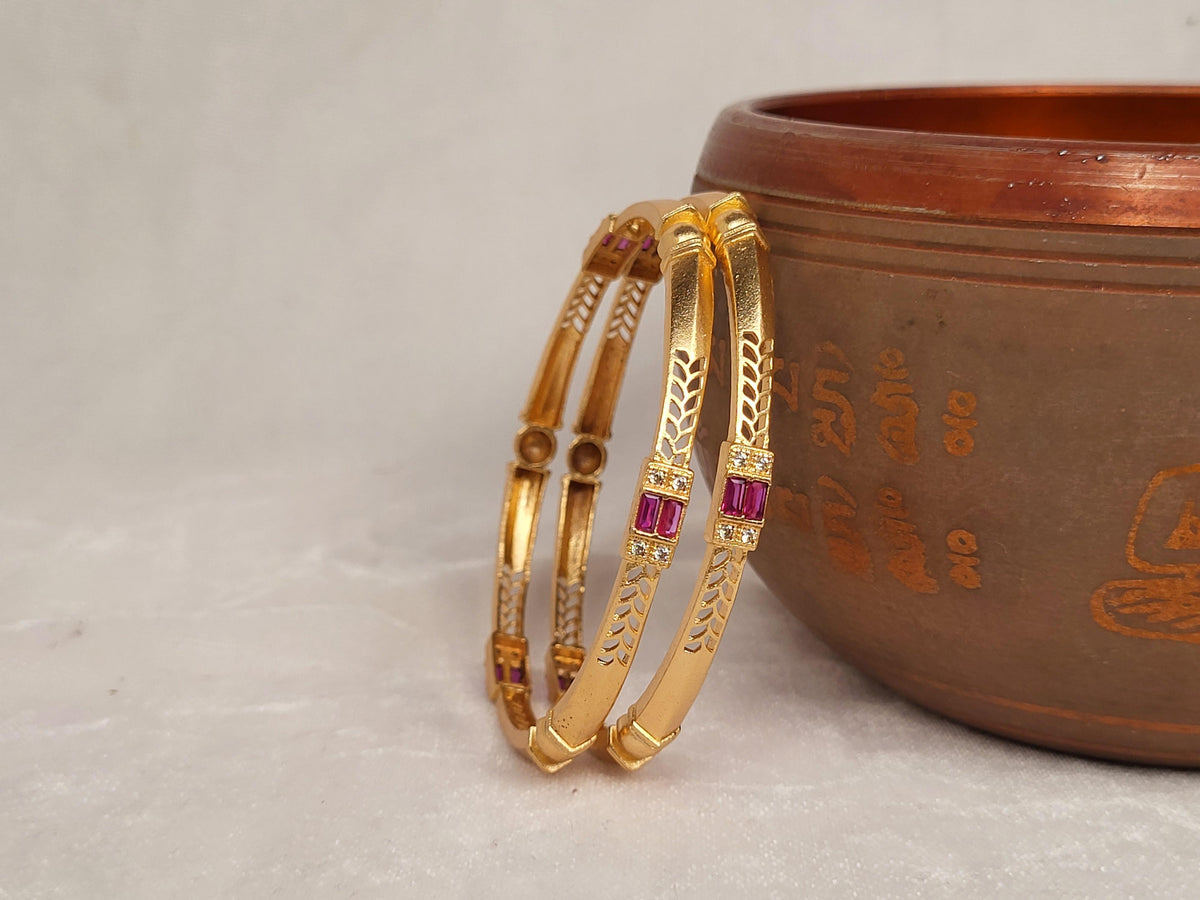 1 Gram Gold-Plated Brass Rajasthani Bangles