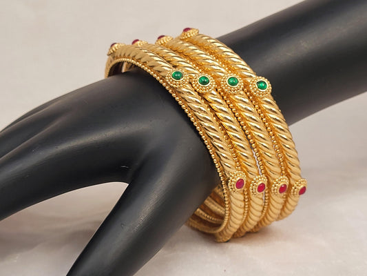 1 Gram Gold-Plated Brass Rajasthani Bangles