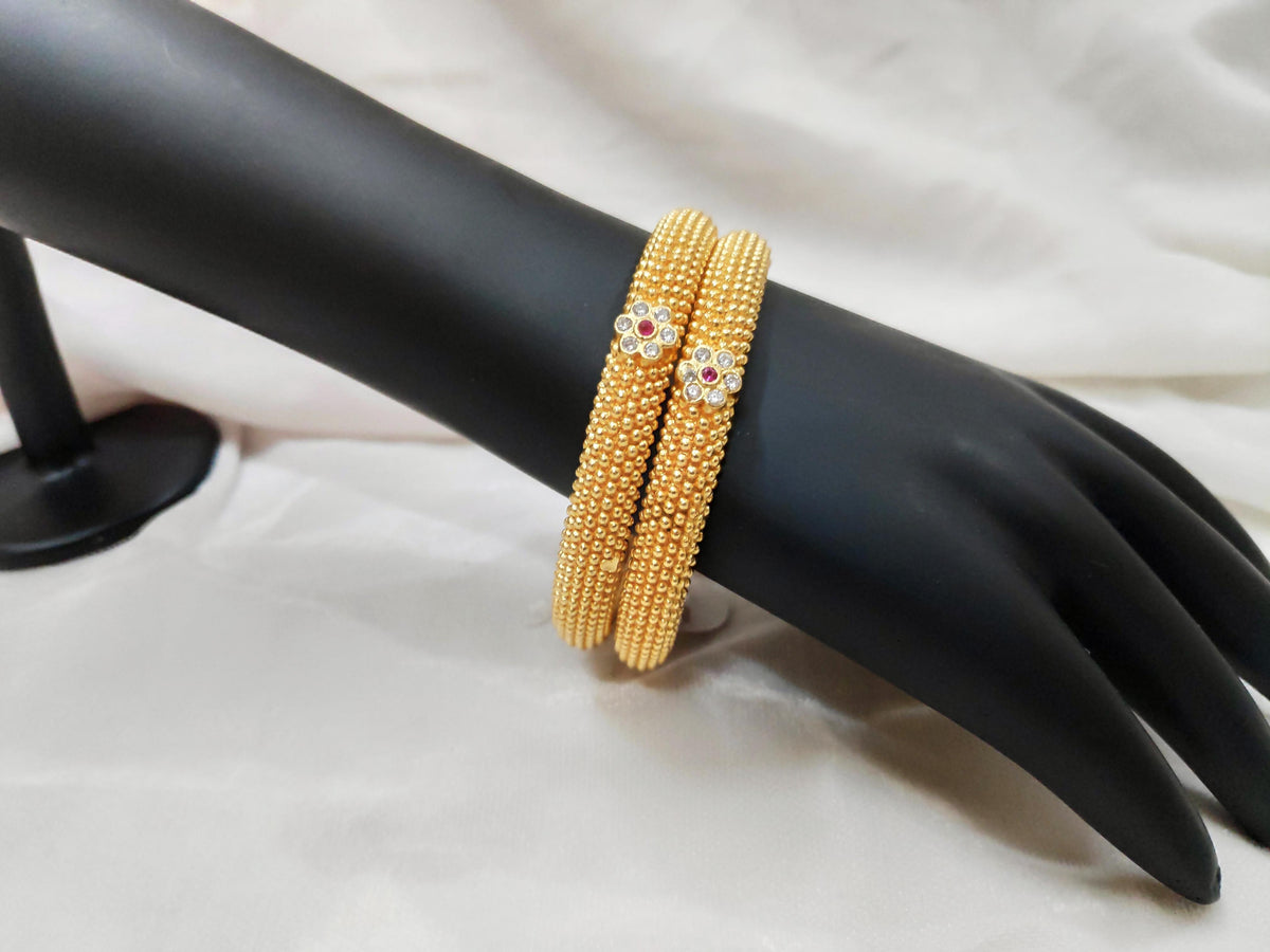 1 Gram Gold-Plated Brass Rajasthani Bangles