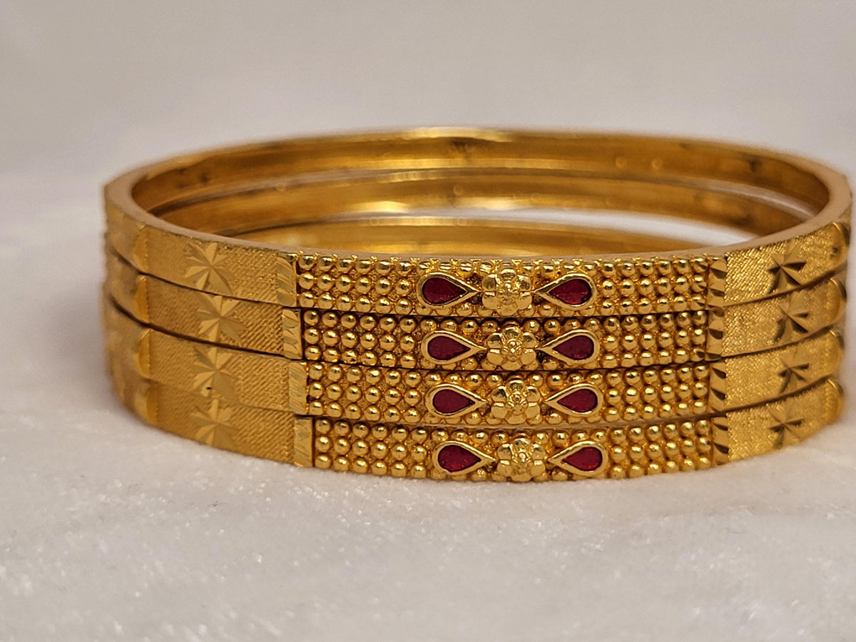 1 Gram Gold-Plated Brass Rajasthani Bangles