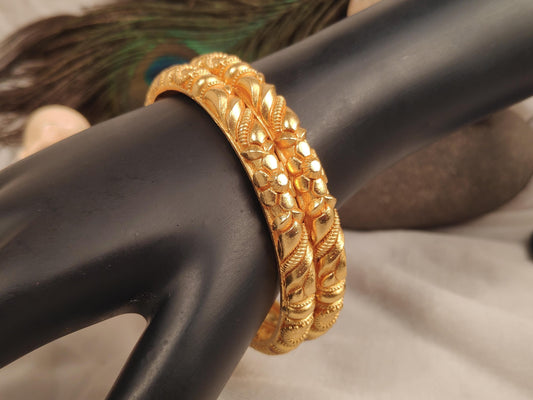 1 Gram Gold Plated Traditional Bangles for Women