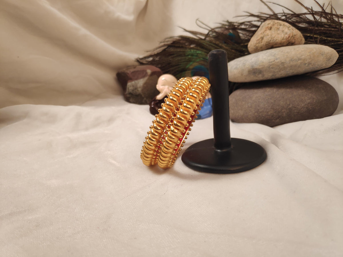 1 Gram Gold Plated Traditional Bangles for Women