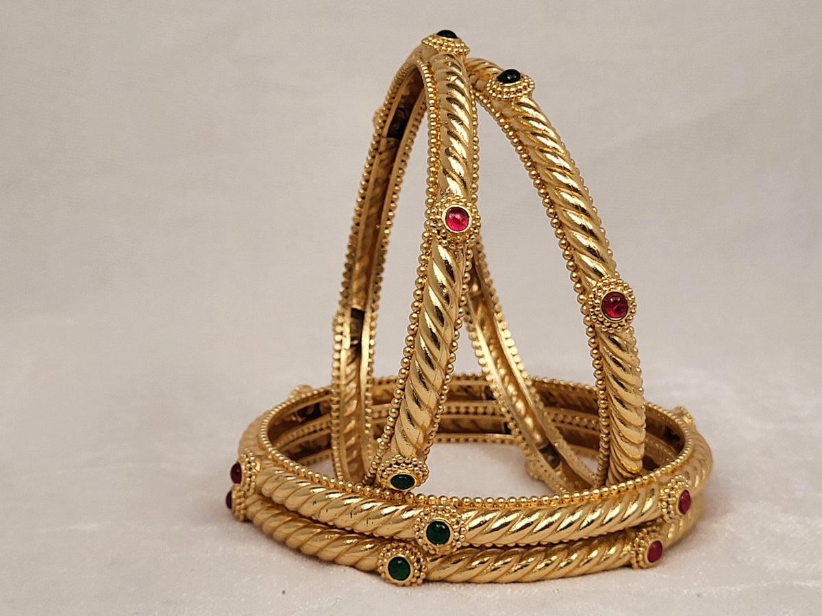 1 Gram Gold-Plated Brass Rajasthani Bangles