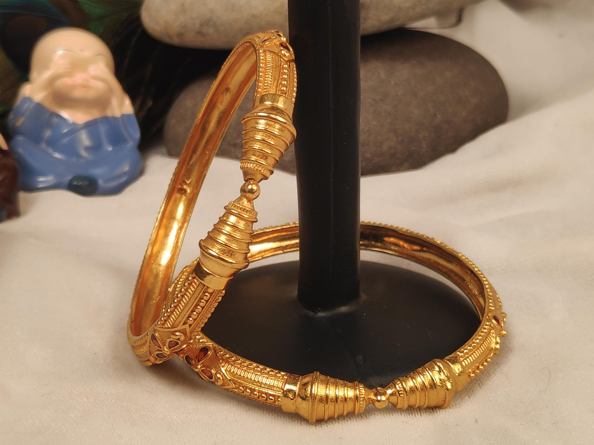 1 Gram Gold Plated Traditional Bangles for Women