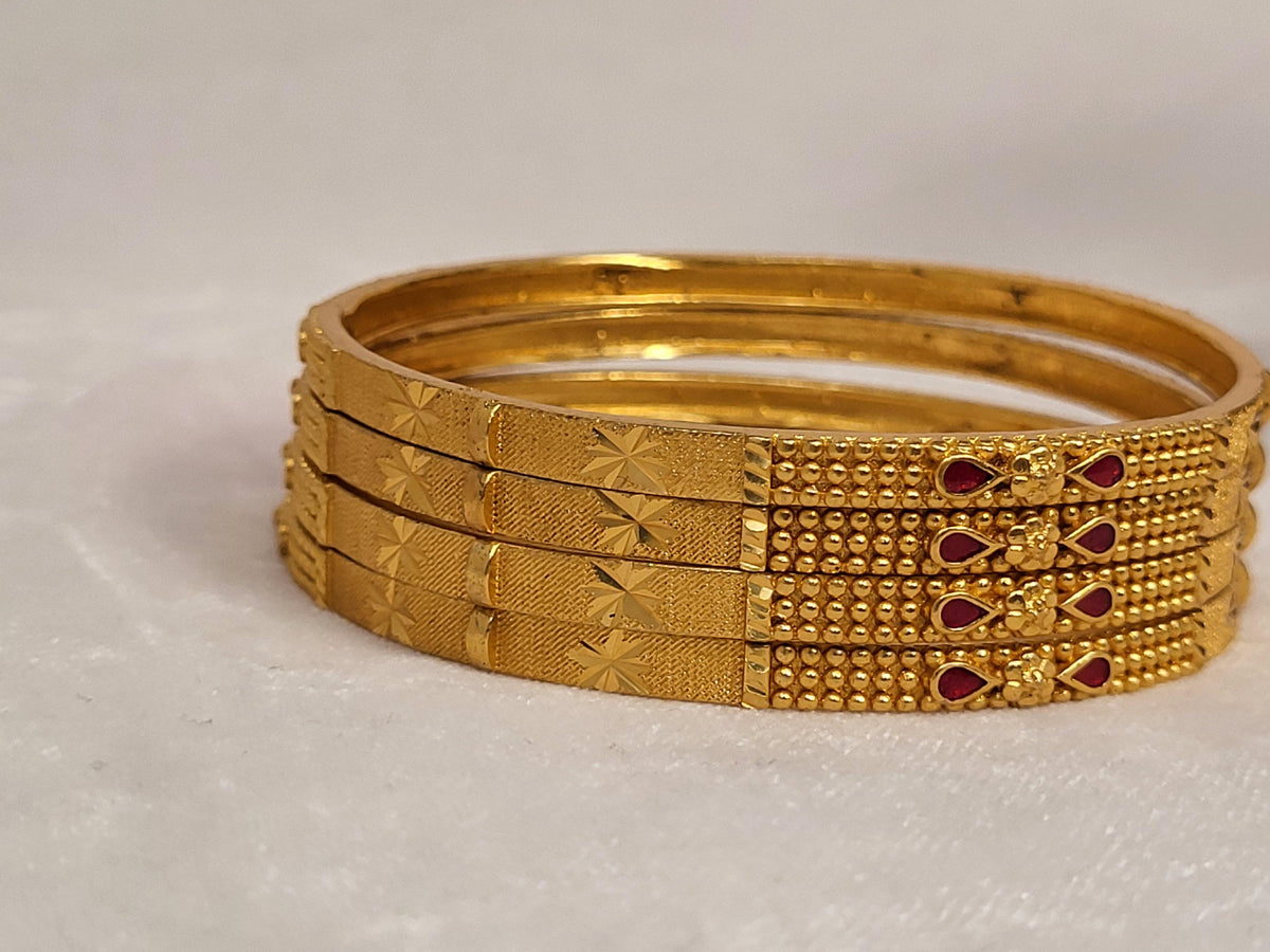 1 Gram Gold-Plated Brass Rajasthani Bangles