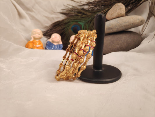 1 Gram Gold Plated Traditional Bangles for Women