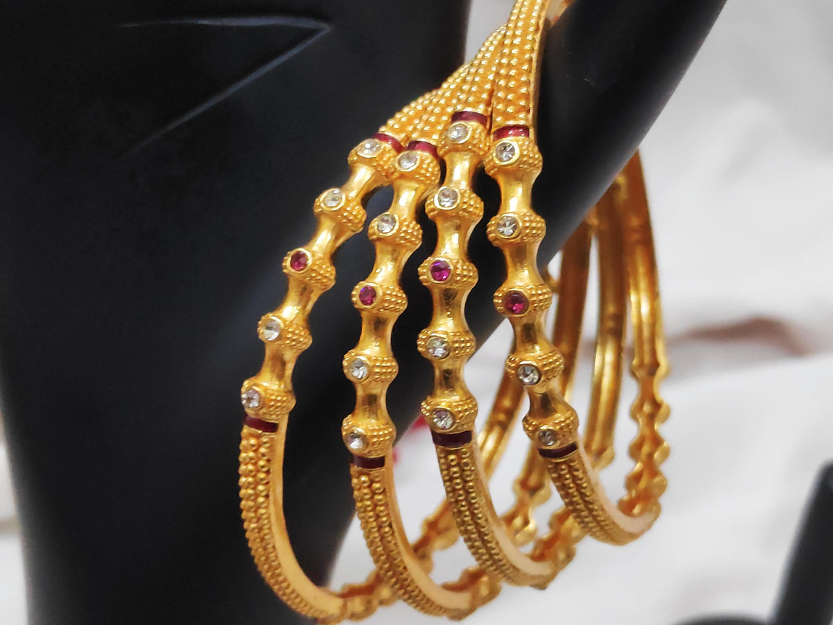 1 Gram Gold-Plated Brass Rajasthani Bangles