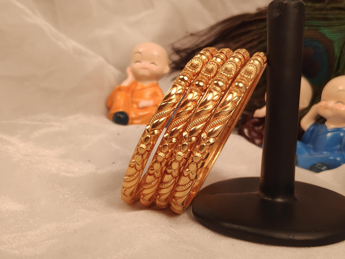 1 Gram Gold Plated Traditional Bangles for Women