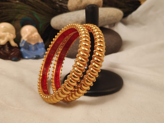 1 Gram Gold Plated Traditional Bangles for Women