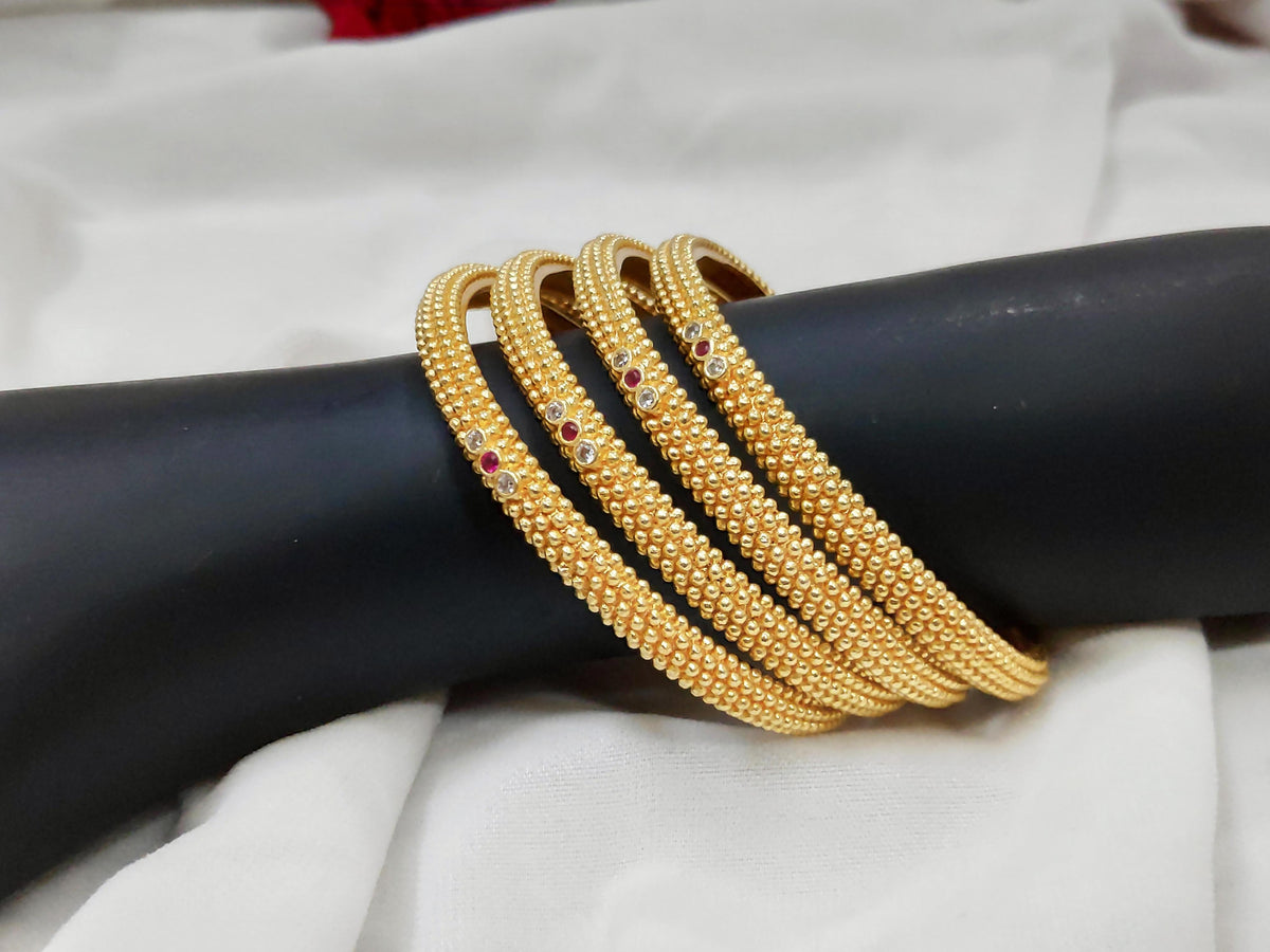 1 Gram Gold-Plated Brass Rajasthani Bangles