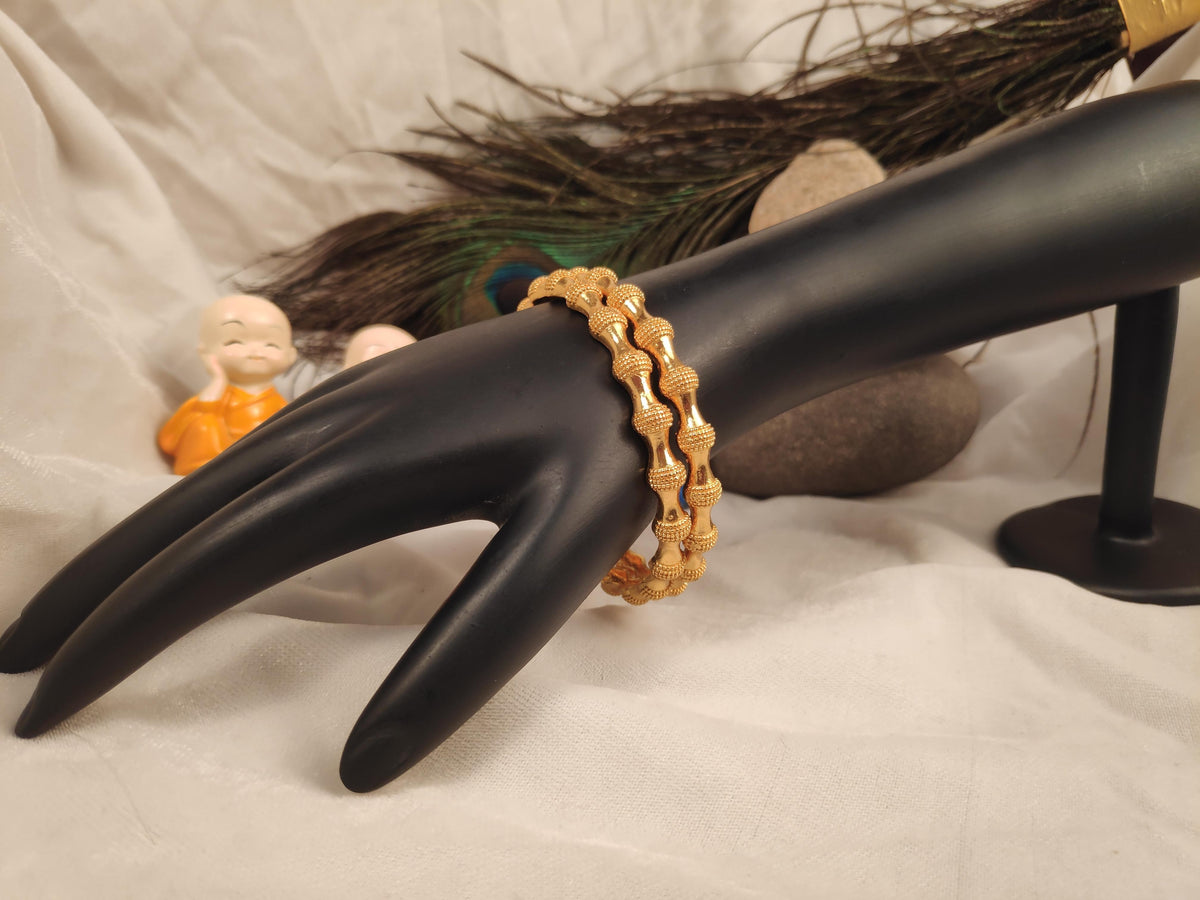 1 Gram Gold Plated Traditional Bangles for Women