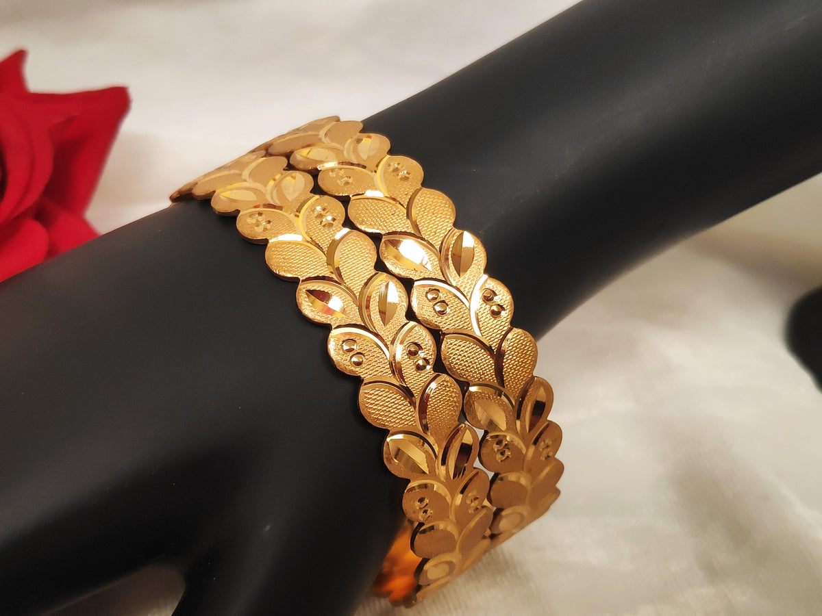 1 Gram Gold Plated Traditional Bangles for Women