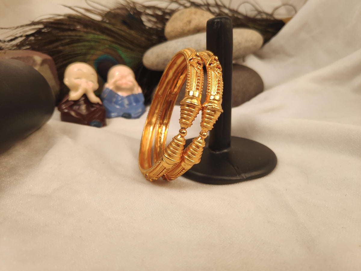 1 Gram Gold Plated Traditional Bangles for Women