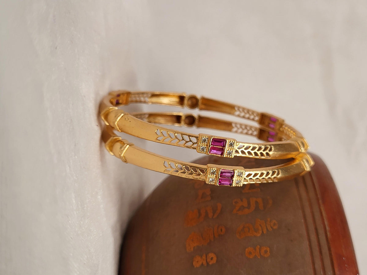 1 Gram Gold-Plated Brass Rajasthani Bangles