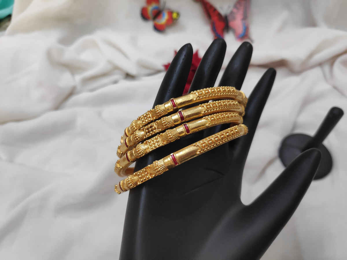 1 Gram Gold-Plated Brass Rajasthani Bangles