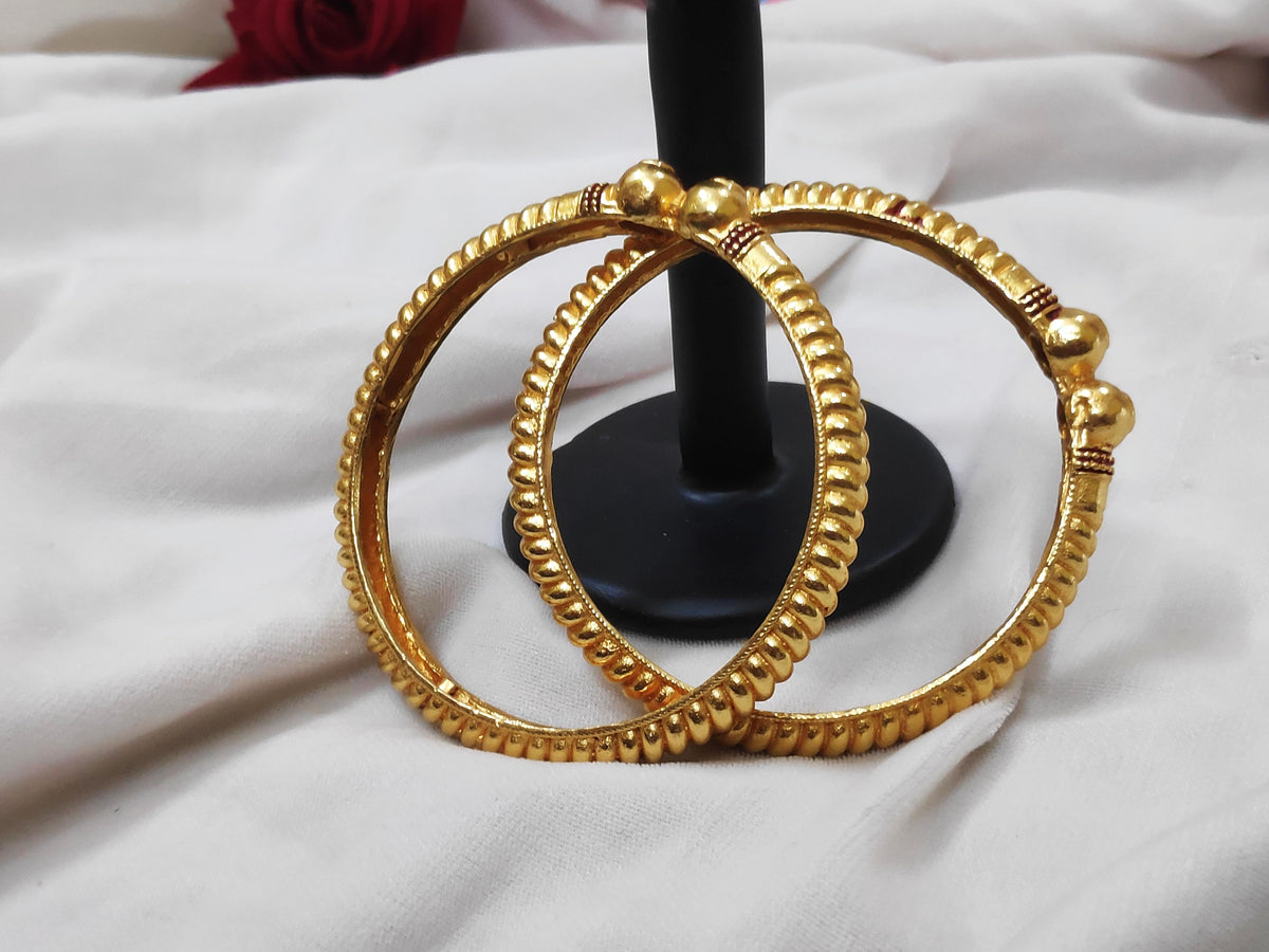 1 Gram Gold-Plated Brass Rajasthani Bangles